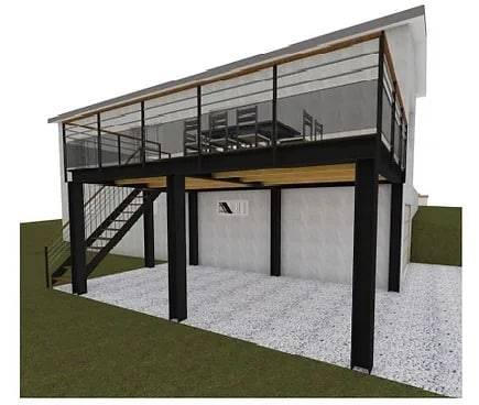 Création d’une terrasse sur poteaux et rénovation complète d’une maison à Grabels avec isolation et aménagement intérieur