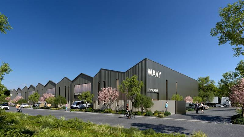 Construction de 21 entrepôts métalliques avec bardage double peau et accès VRD optimisé pour activités artisanales à usage tertiaire à Montpellier dans l'Hérault 34